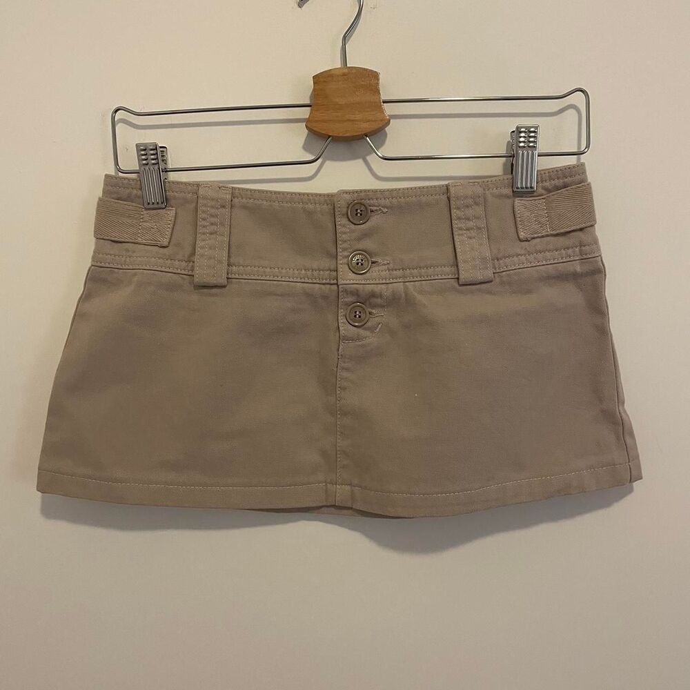 Y2K Juicy Couture jeans Tan micro mini skirt